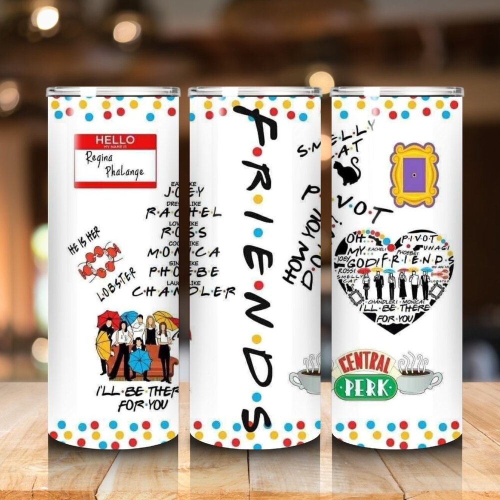 Friends TV Show Inspired 20oz Tumbler w/ Metal Straw
